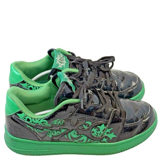 Eternal Artwear Neo Green Eclipse Sneakers Patent Leather Mens 8.5 Shoes Blk GUC main image 15